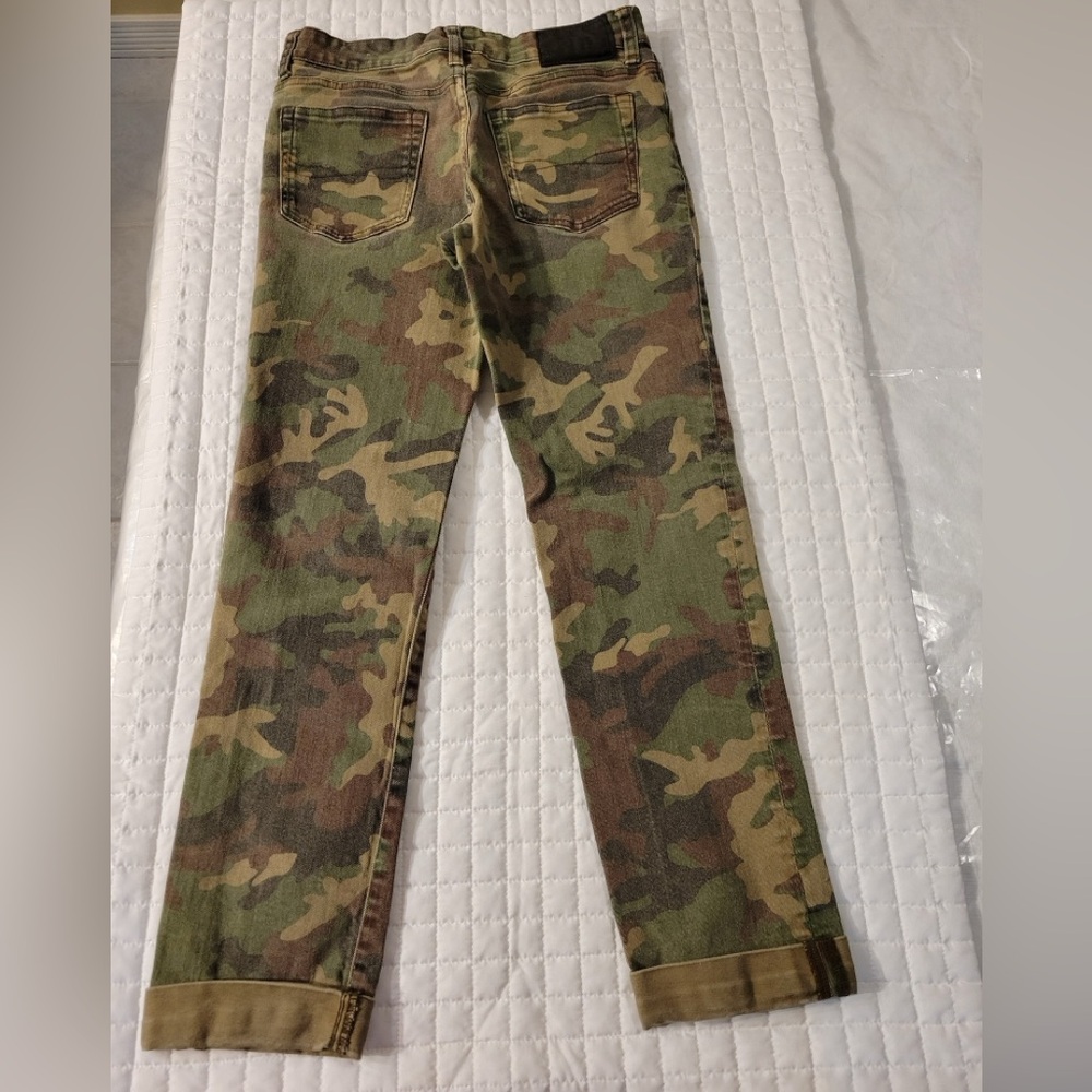 Polo Ralph Lauren Eldrige Camouflage Print Denim Jeans Big Boy 16 Streetwear Fun - Picture 3 of 9